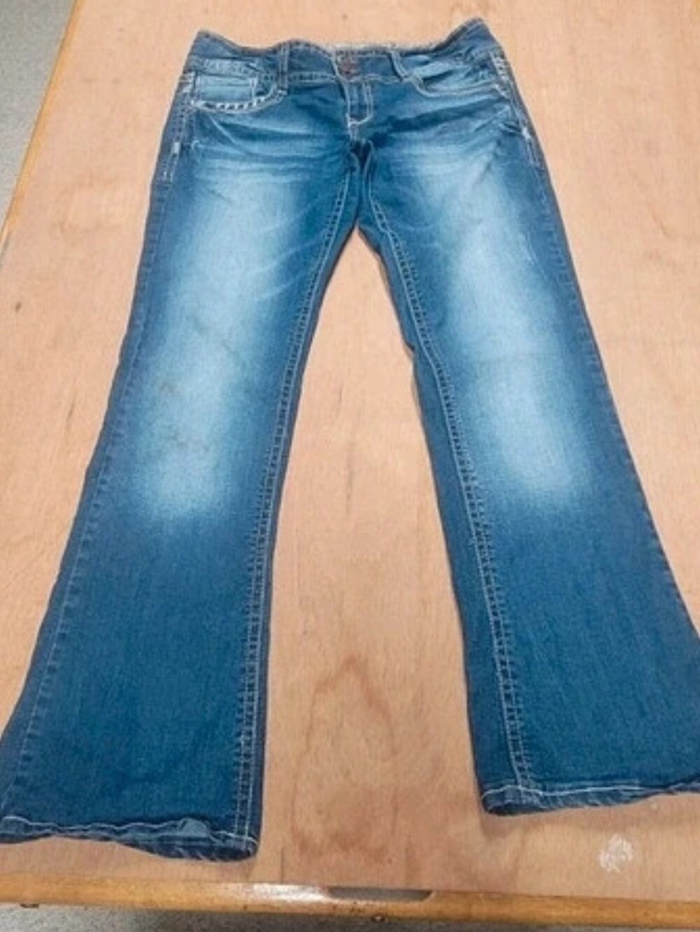 Wallflower Blue Wide Leg Flare Jeans